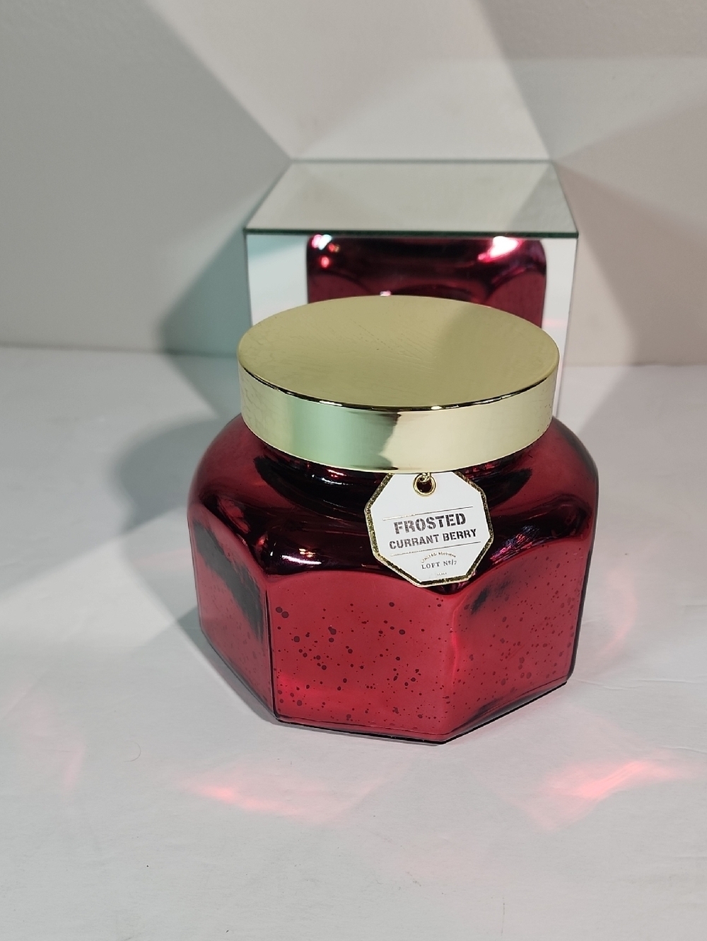 Frosted Currant Berry Scented Candle - Red